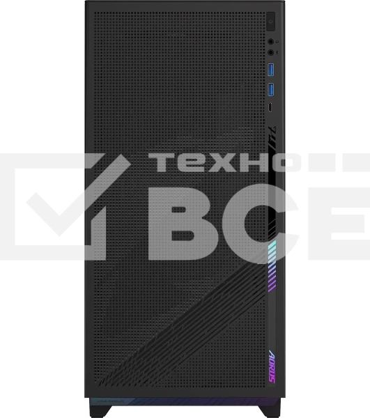 Компьютерный корпус Gigabyte GB-AC400G черный без БП ATX 2xUSB3.0 1xUSB3.1 audio bott PSU