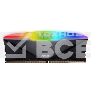 Оперативная память Apacer Nox, DDR4, 16GB (1x16 GB), 3200 MHz, CL16, радиатор, RGB, чёрный