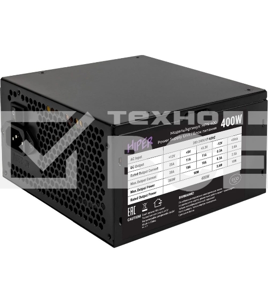 Блок питания HIPER ECO HPN-400, 400Вт, 120мм, черный