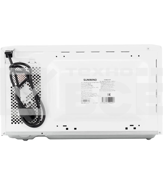 Микроволновая печь SunWind SUN-MW051 белый, 20 л, 700 Вт, переключатели - поворотный механизм