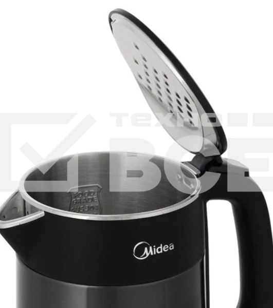 Чайник электрический Midea 1.5л, 2200 Вт, черный