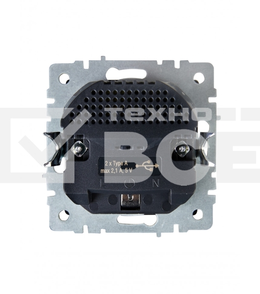 Розетка 1-местная IEK BRITE РЮш10-1-БрШ (BR-R14-16-U21-D21-K37) 16А, с USB A+A 2.1А, с заземлением, с защитными шторками, шампань