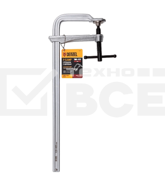 Струбцина Denzel F-образная, 120x400 мм, кованая