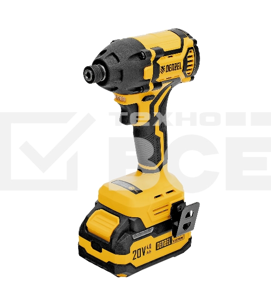 Винтоверт ударный аккумуляторный бесщет. Denzel CIDH-BL-20-270, Li-Ion, 20 В