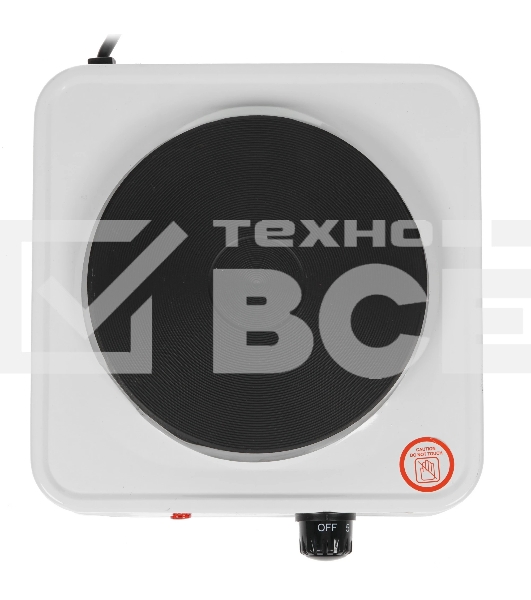 Плита настольная электрическая Atlanta ATH-1736 белый, одноконфорочная