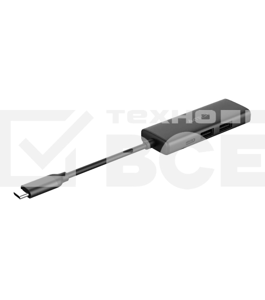 Разветвитель USB-C A4Tech DST-40C 2порт. серый