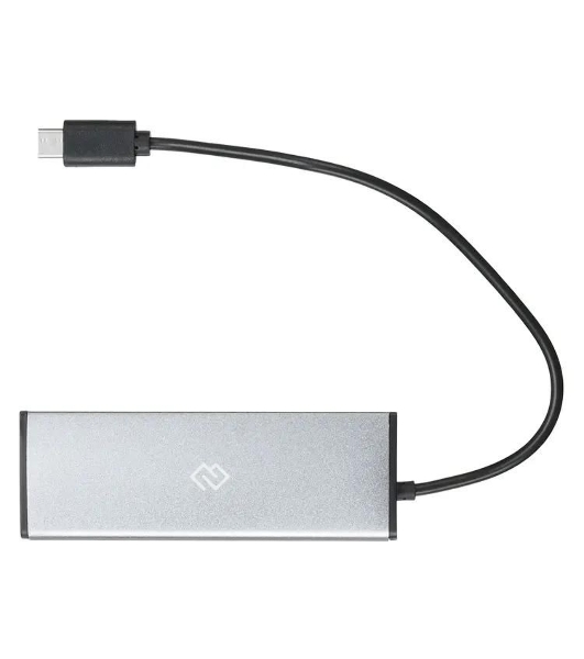 USB-концентратор Digma HUB-4U2.0-UC-DS, USB-C, USB 2.0 4 порта, USB