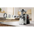 Мясорубка электрическая Bosch Series 8 MFWS820M черный, 2500 Вт, 4.5 кг/мин, реверс, защита от перегрузки, металлический лоток, насадки - 5, фото2