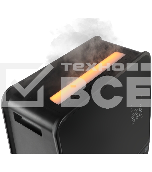 Тепловентилятор HIBERG TSH 3000 B, черный, 2000 Вт, 30 м2, с увлажнителем