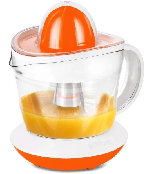 Соковыжималка цитрусовая Kitfort КТ-1148-2 25Вт рез.сок.:700мл. белый/оранжевый