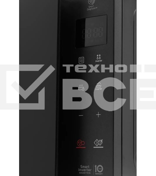 Микроволновая печь LG MW25R35GIS черный, 25 л, 1000 Вт, переключатели - сенсор