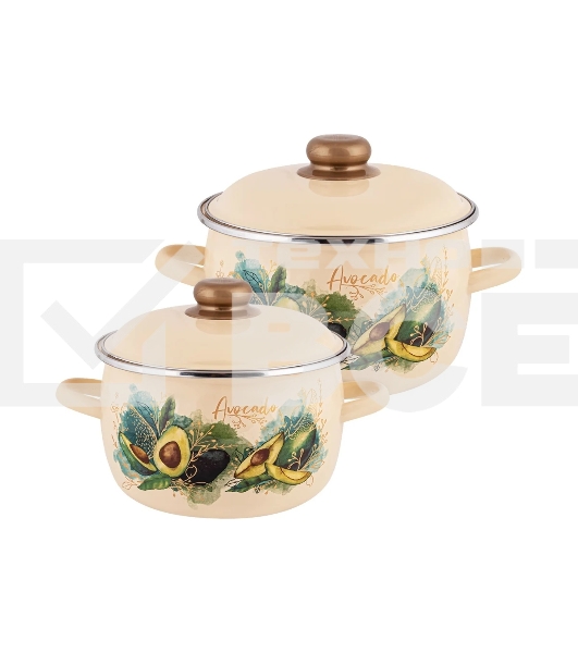Набор посуды APPETITE N41P123 Avocado эмал (2 предмета)