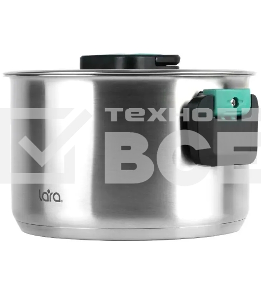 Кастрюля LARA LR02-245 Изумруд 6,4 л, нержавеющая сталь, с крышкой