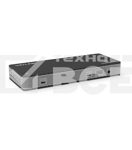 USB-концентратор Docking Station WAVLINK Thunderbolt 3/60W Power Delivery Include 20V/6.5A Power Adapter/4xUSB3.0/1xUSB-C/2xDP 4K 60HZ/2xDP to HDMI 4K 60Hz adapter/1xGigabit LAN/1xCombo Audio Jack
