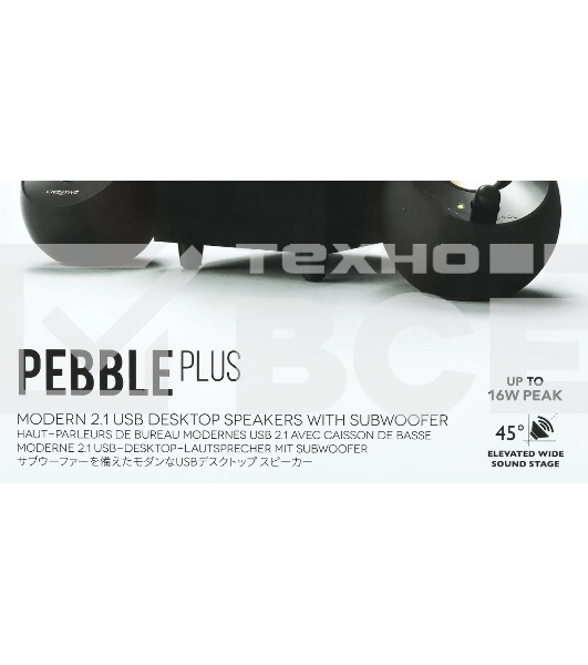 Акустическая система Creative PEBBLE PLUS 2.1 черный 8Вт