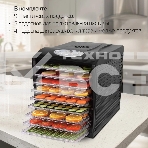 Сушка для фруктов и овощей Hyundai HYFD-P1801 18под. 700 Вт, черный, фото11