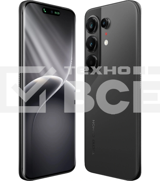 Смартфон Tecno Camon 50 Ultra 5G 512Gb 8Gb черный моноблок 3G 4G 2Sim 6.78' 1208x2644 Android 16 50Mpix 802.11 a/b/g/n/ac/ax NFC GPS GSM900/1800 GSM1900 Protect FM