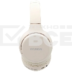 Беспроводные/проводные наушники Hyundai H-HP101 белый, накладные, Bluetooth + проводной, до 7 ч, фото3
