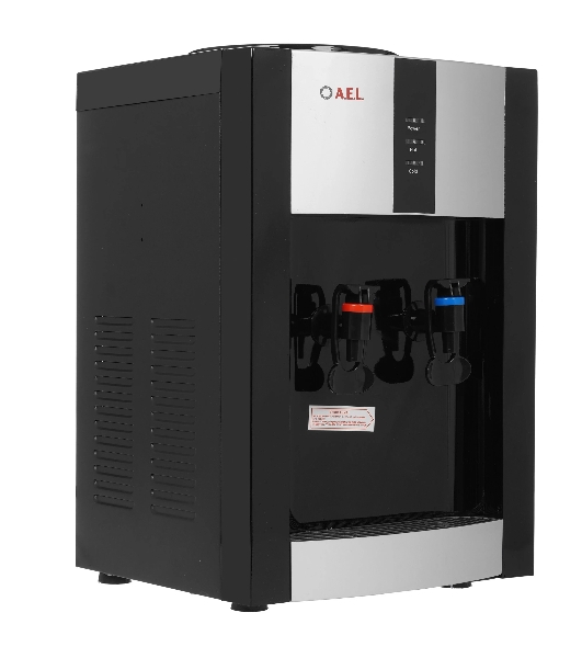 Кулер для воды AEL TD-AEL-47, верхняя загрузка, нагрев 90 °С, охлаждение 15 °С, черный/серебристый