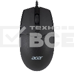 Мышь проводная Acer OMW126 черный, 1200 dpi, USB, кнопки - 3, фото 1