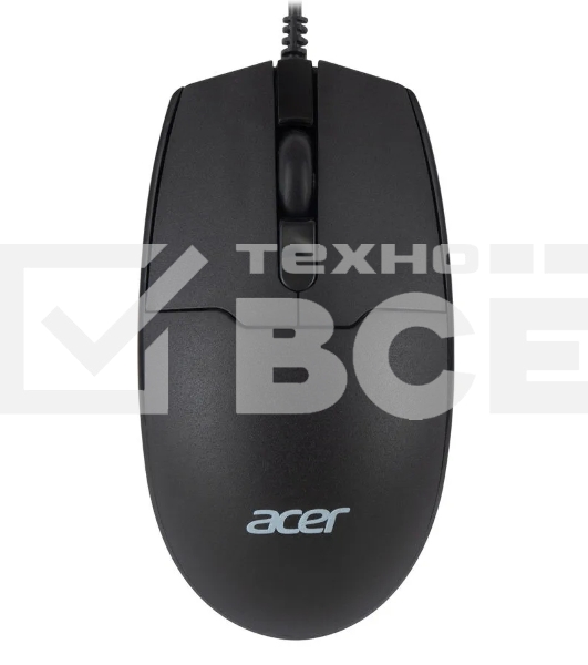 Мышь проводная Acer OMW126 черный, 1200 dpi, USB, кнопки - 3