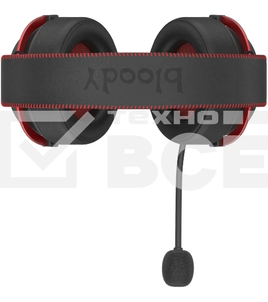 Наушники с микрофоном A4Tech Bloody MR590 Sports красный/черный 1.5м мониторные BT/Radio/3.5mm оголовье (MR590+ WIRED/SPORT RED)