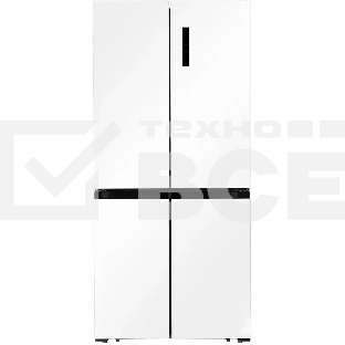 Холодильник LEX LCD450WID белый трехкамерный 288/129л морозилка снизу, No Frost, Side by Side