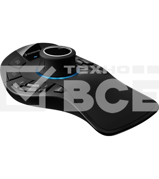 Мышь беспроводная/проводная 3DConnexion SpaceMouse Pro Wireless (3DX-700119) черный, радиоканал, Bluetooth, USB, кнопки - 15