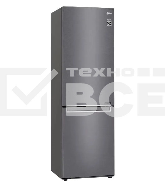 Холодильник LG GC-B459SLCL графит двухкамерный инвертер 247/127л морозилка снизу, No Frost