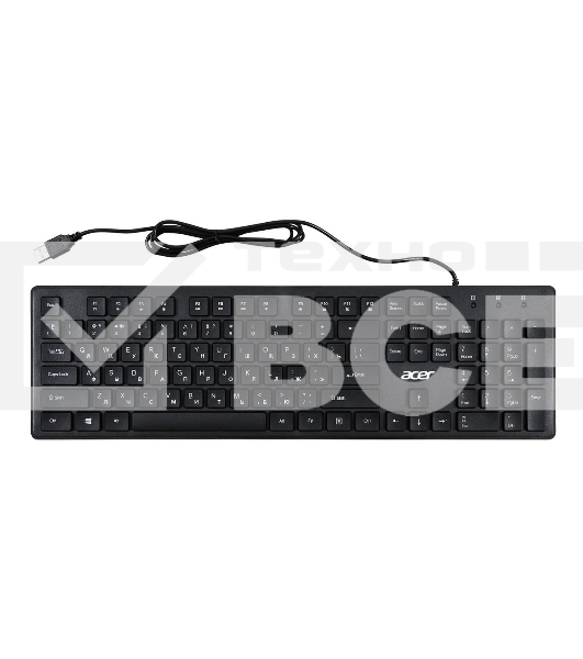Клавиатура проводная Acer OKW020, USB, черный