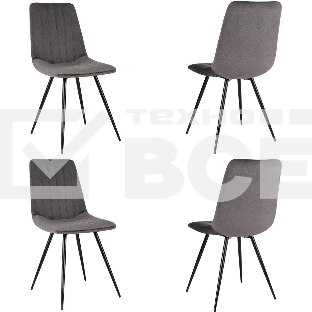 Стул для дома Бюрократ CH-K6_4 комплект 4 шт Holland 18 металл черный на ножках (CH-K6_1/HL18_4)