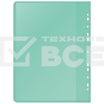 Папка-скоросшиватель Silwerhof 255123-04 A4, прозрачный верхний лист, 30 вкладышей, боковая перфорация, полипропилен зеленый, фото2