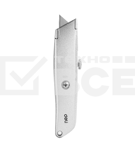 Универсальный нож с Т-образным лезвием Deli DL4260 19мм, длина 153 мм, в комплекте 3 лезвия SK5, алюминиевый корпус