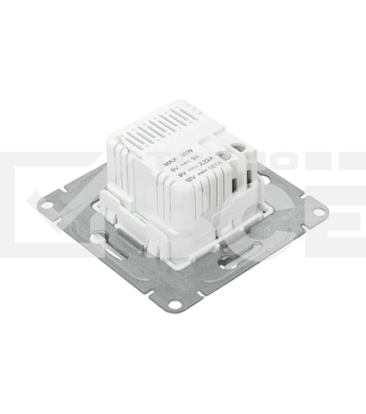 Розетка 2-м СП Эпика USB-C механизм бел. EKF UP1-SOW-2USBC