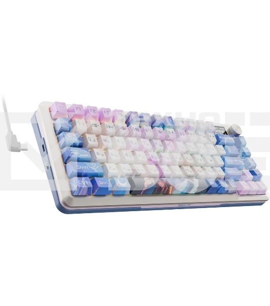 Клавиатура Redragon Flekact Pro гибридная, USB Type-A, Bluetooth, радиоканал, фиолетовый