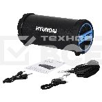Колонка портативная Hyundai H-PAC220 черный/голубой 10W 1.0 BT/3.5Jack/USB, фото11