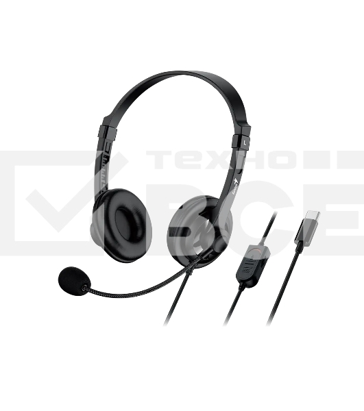 Проводные наушники Genius HS-230U черный, накладные, USB