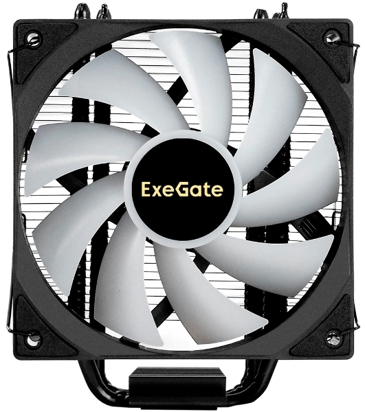 Кулер для процессора ExeGate Dark Magic EXX400V3 PWMRGB, 120 мм, алюминий/медь, 800-1800 об/мин, 11-33 дБ, 4 pin PWM, 140 Вт, высота 148 мм, RGB