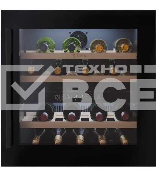 Винный шкаф Lex LWD6036BL dual zone 1-нокамерн. черный стекло (CHAT500007)
