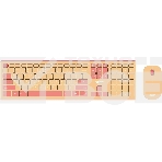 Клавиатура + мышь Acer OCC205 беспроводной USB, 1200 dpi, розовый/бежевый, фото 1