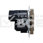Розетка 1-местная IEK BRITE РЮш10-1-БрШ (BR-R14-16-U21-D21-K37) 16А, с USB A+A 2.1А, с заземлением, с защитными шторками, шампань, фото3