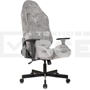 Кресло игровое Knight N1 Fabric серый Light-19 с подголов. крестовина металл