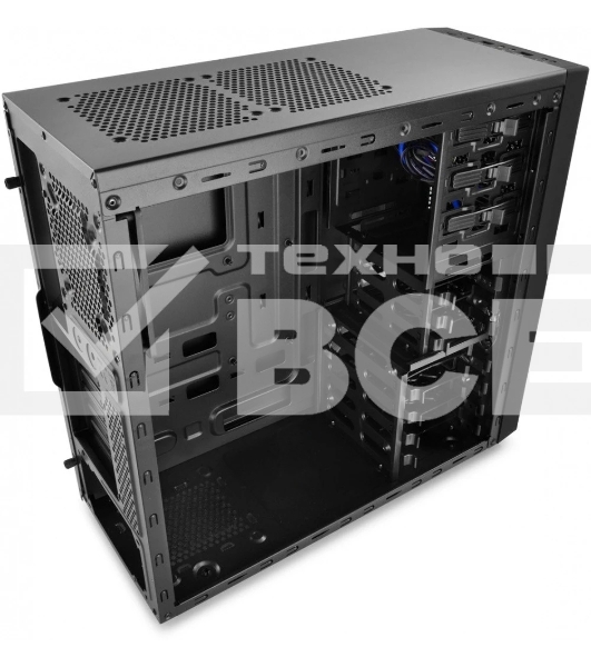 Компьютерный корпус Deepcool TESSERACT BF (DP-CCATX-TSRBFBK), без БП, черно-синий, ATX, видеокарта до 310мм, высота кулера для процессора до 165мм, 7 слотов расширения, 2 отсека 5.25
