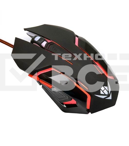 Мышь проводная Nakatomi MOG-20U черный, 2400 dpi, USB, кнопки - 6