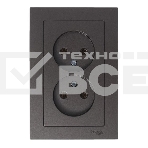 Розетка 2-м AtlasDesign без заземл. 16А в сборе мокко SchE ATN000620, фото 1