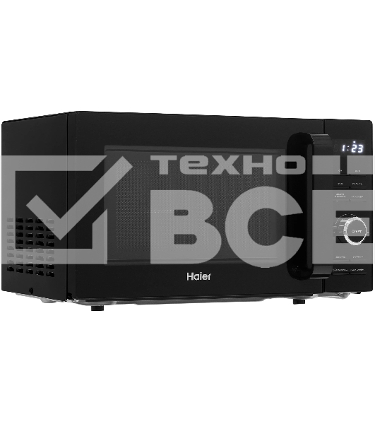 Микроволновая печь Haier HMG-DG207BA черный, 20 л, 700 Вт, переключатели - кнопки, поворотный механизм