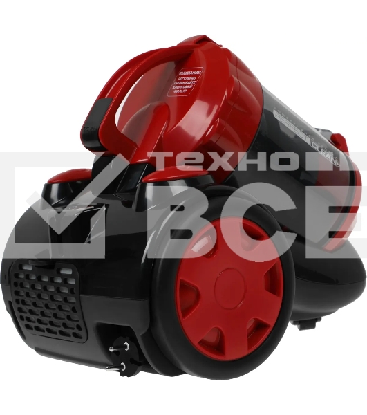 Пылесос Centek CT-2528 Red красный/черный, 350/2000 Вт, уборка сухая, пылесборник циклонный фильтр 1.5 л
