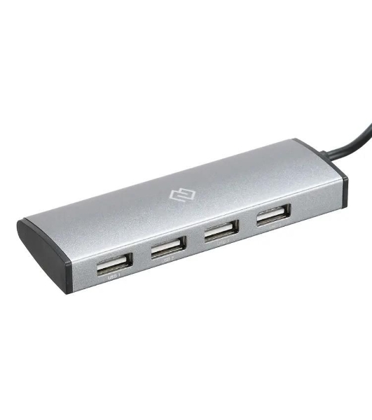 USB-концентратор Digma HUB-4U2.0-UC-DS, USB-C, USB 2.0 4 порта, USB