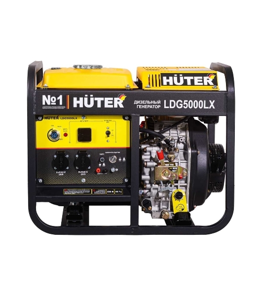Электрогенератор дизельный Huter LDG 5000LX, 3.3 кВт, 82 дБ, 79 кг