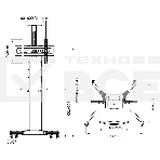 Мобильная стойка напольная Arm media PT-STAND-12 black 1 шт/уп. для TV 32